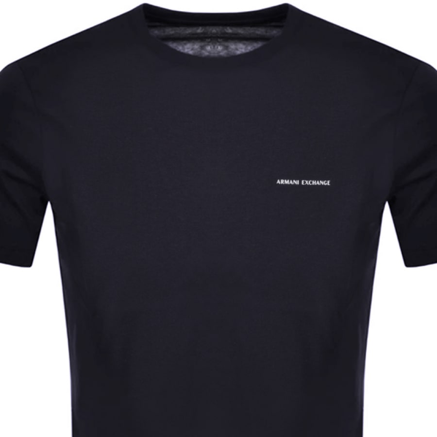 Alternative Image for ProductArmani Exchange Crew Neck Logo T Shirt Navy2